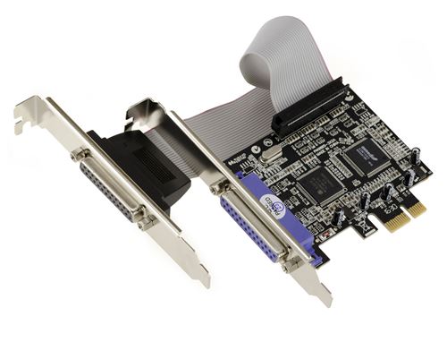 Carte contrôleur pcie parallèle 2 ports LPT ieee1284 DB25
