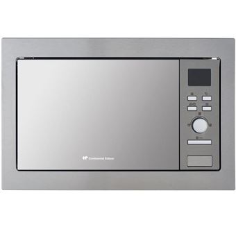 Continental Edison CEMO25GE2 - Four micro-ondes grill - encastrable - 25 litres - 900 Watt - acier inoxydable - 1