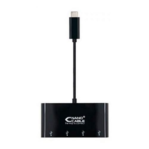 Adaptateur USB C vers USB NANOCABLE 10.16.4401-BK (10 cm) Noir