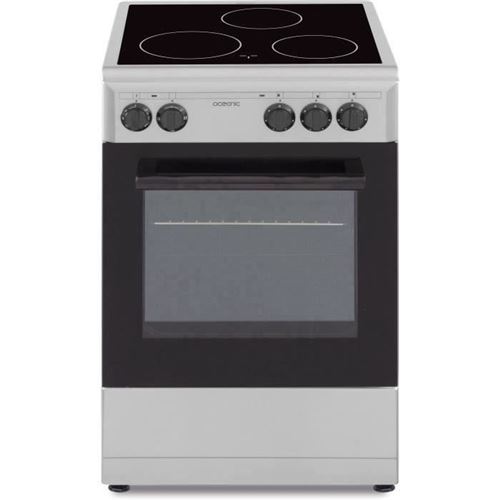 Oceanic CV5050S8 - Cuisinière - pose libre - largeur : 49.8 cm - profondeur : 54.7 cm - hauteur : 86 cm - classe A - argent