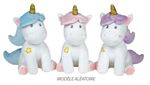 Jemini 023704 Peluche Licorne +/-17 cm-modèle aléatoire : Rose, Bleu ou Violette, 23704,