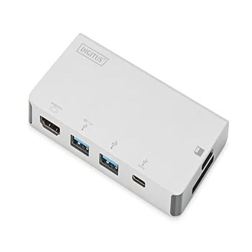 digitus digitus usb 3.0 multiportadapter, 6-port, silber noir