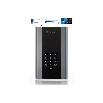 Disque dur externe iStorage diskAshur DT² - Disque dur - chiffré - 12 To -  externe (portable) - USB 3.1 - FIPS 197, SHA 256 bits, 256-bit AES-XTS -  Conformité TAA