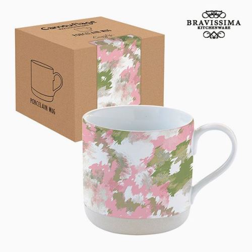Tasse avec boîte Porcelaine Camouflage Rose by Bravissima Kitchen