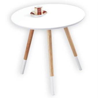 Sellette Gueridon Table D Appoint Style Scandinave Laque Blanc