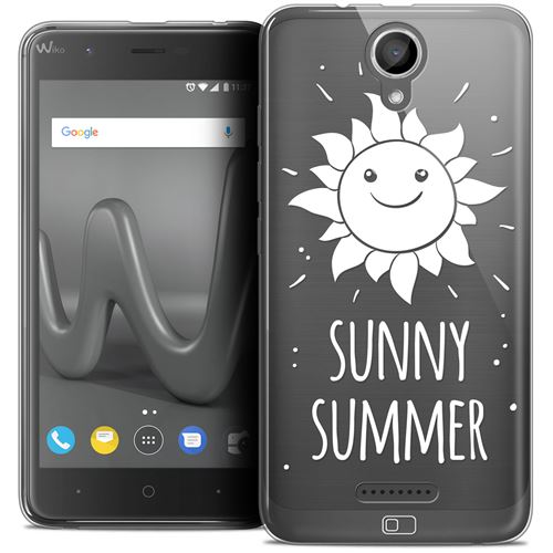 Coque Wiko Harry (5 ) CASEINK Housse Etui [Crystal Gel HD Collection Summer Design Sunny Summer - Souple - Ultra Fin - Imprimé en France]
