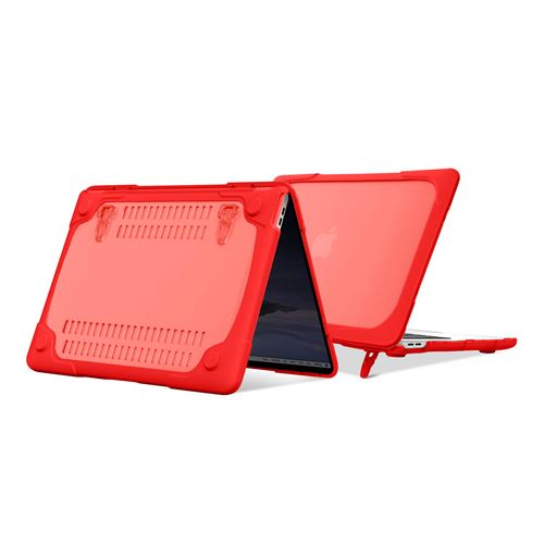 Coque pour Macbook Pro 13'' 2020 Protection Intégrale Rigide Contour Souple Rouge