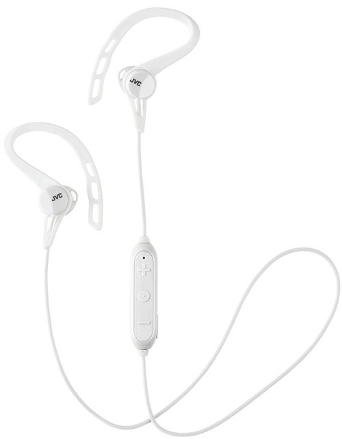 JVC HA-EC20BT - In-ear hoofdtelefoons met micro - inwendig - bevestiging over het oor - Bluetooth - draadloos - wit