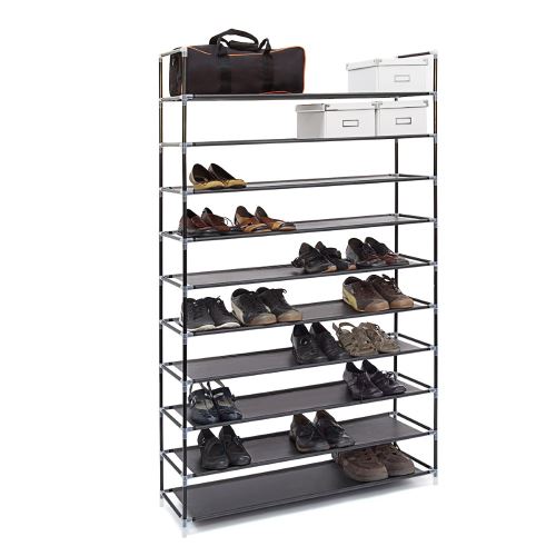 Étagère à chaussures - 50 paires de chaussures - Noir
