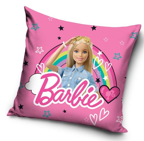Barbie coussin filles 35 cm polyester rose
