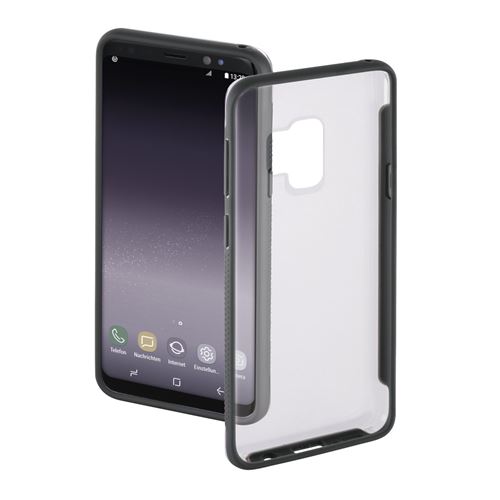 Coque de protection Frame pour Samsung Galaxy S9, transparente/grise