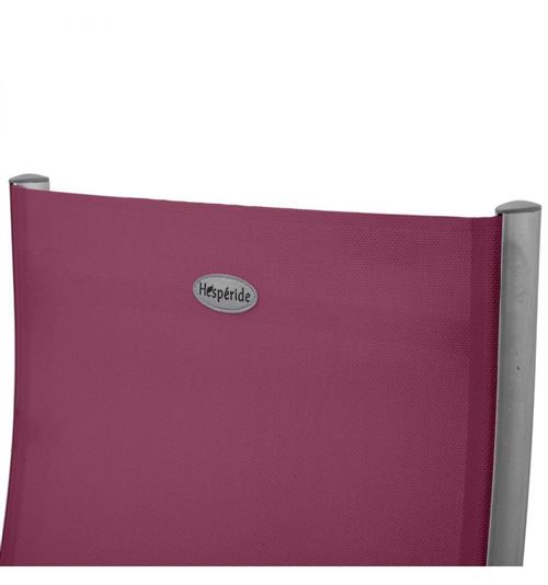 Transat Samba Pliable Et Empilable Framboise Hesperide Mobilier De Jardin Achat Prix Fnac