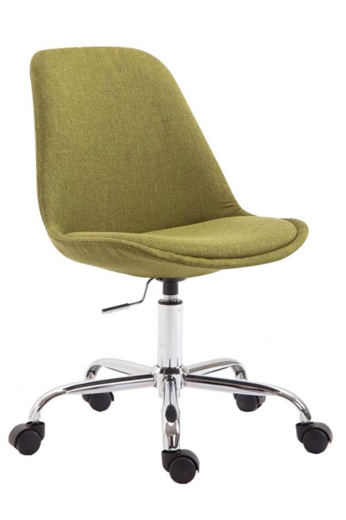 Chaise de Bureau Toulouse avec Revêtement en Tissu Réglable en Hauteur et Pivotante- Couleur Vert