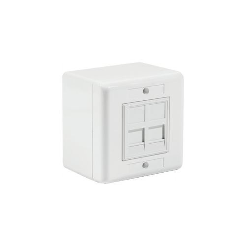 Dexlan boitier mural en saillie 2 RJ45 stp CAT6A