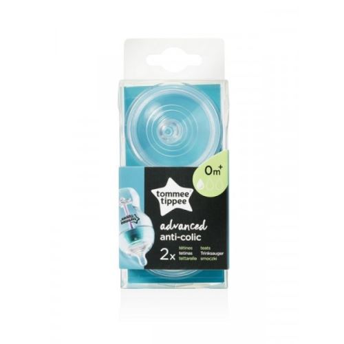 Lot de 2 tétines anti-colique avancé débit lent - tommee tippee