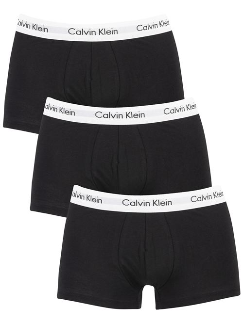 Calvin Klein Homme Paquet de 3 troncs de faible hauteur, Noir