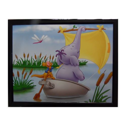 Tableau Winnie l'Ourson, Petit Gourou et Lumpy 20 x 25 cm Disney cadre rect
