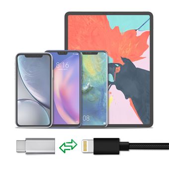 Lot De 2 Adaptateurs USB-C Vers Lightning 36W - Charge Rapide & Transfert Données Pour IPhone/iPad