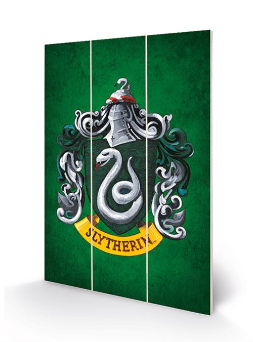 HARRY POTTER - Slytherin Crest - Impression sur bois 20x29.5