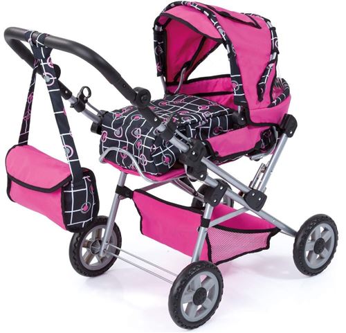 Bayer voiture poupée Trendsetter rose / bleu foncé 80 cm