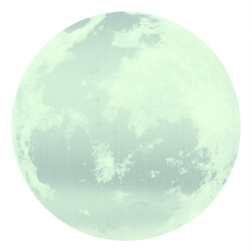 Autocollant Mural en Forme de Lune Lumineuse de 30 Cm Décor de Maison d'enfants - Lumière Argent-Vert