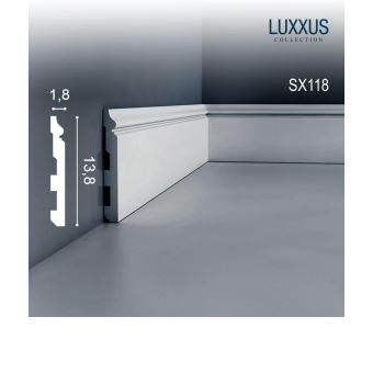 Plinthe flexible Profil de décoration Orac Decor SX118F LUXXUS Protection de câble