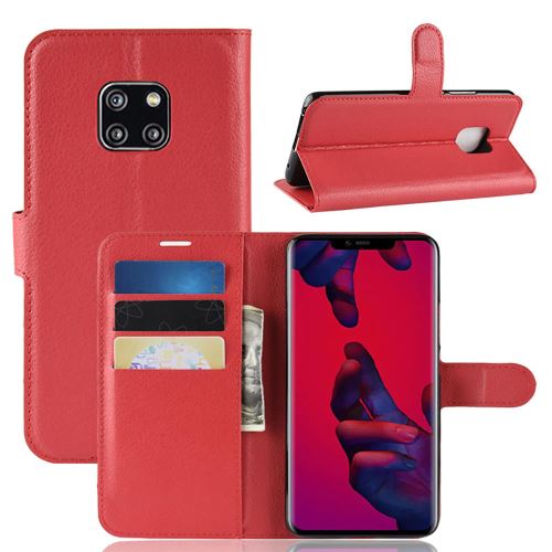 Etui Housse Portefeuille Pour Huawei Mate 20 Pro - Rouge