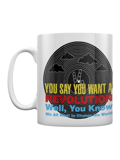 The Beatles Tasse Lyrics by Lennon & McCartney - Revolution blanc