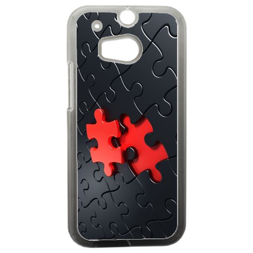 Coque Puzzle One Piece Red Compatible Htc One 2 M8 Transparent