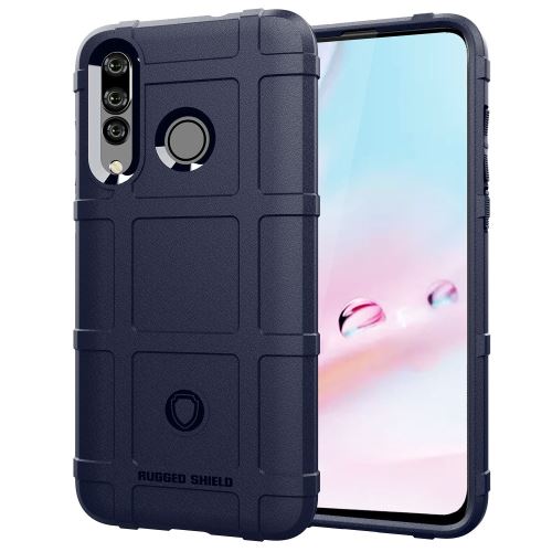 Coque en TPU grille carrée anti-chocs bleu pour votre Huawei Nova 4