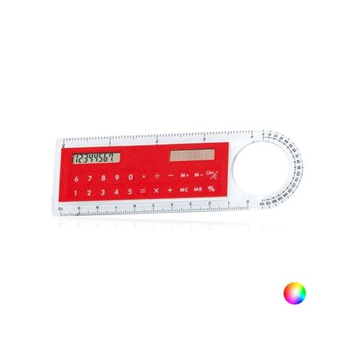 Règle avec Calculatrice Solaire et loupe (10 cm) 143749 (Couleur Noir)