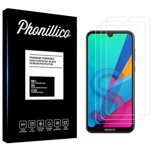 Verre Trempe pour Huawei HONOR 8S [Pack 3] Film Transparent Vitre Protection Ecran [Phonillico®]