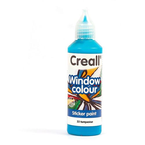 Peinture repositionnable pour vitres Creall Glass 80 ml - bleu turquoise - Creall