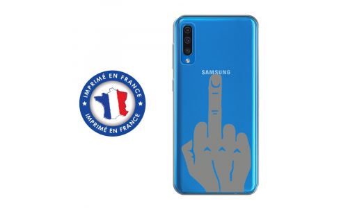Coque souple pour Samsung Galaxy A50 avec impression Motifs doigt d'honneur