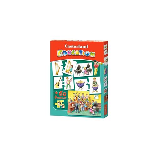 Puzzle 60 Pièces : Education : Les instruments de musique, Castorland