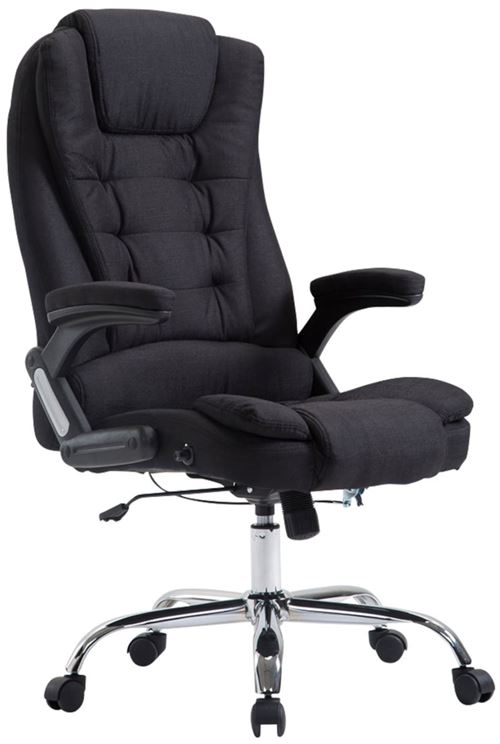 CLP Fauteuil de chef Thor en tissu  Noir