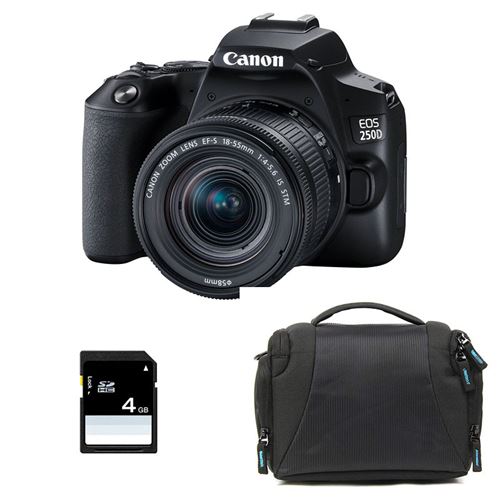 CANON eos 250d + 18-55 is stm + sac + sd 4go