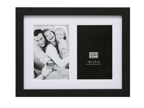 Deknudt Frames S66KA2 Cadre Photo pour 2 Photos Vertical Noir 13 x 18 cm