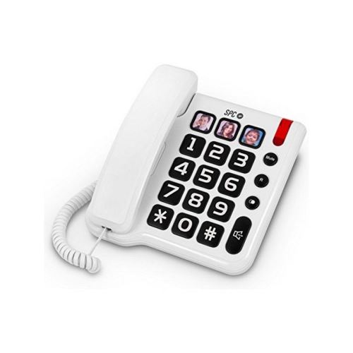 Téléphone Fixe pour Personnes Âgées SPC 3294 Blanc