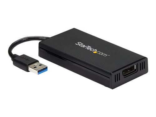 StarTech.com Adaptateur vidéo multi-écrans USB 3.0 vers DisplayPort 4K - Carte graphique externe certifié DisplayLink - Ultra HD 4K - M/F - Adaptateur USB / DisplayPort - Conformité TAA - USB type A (M) pour DisplayPort (F) - USB 3.0 - 9 m - support 4