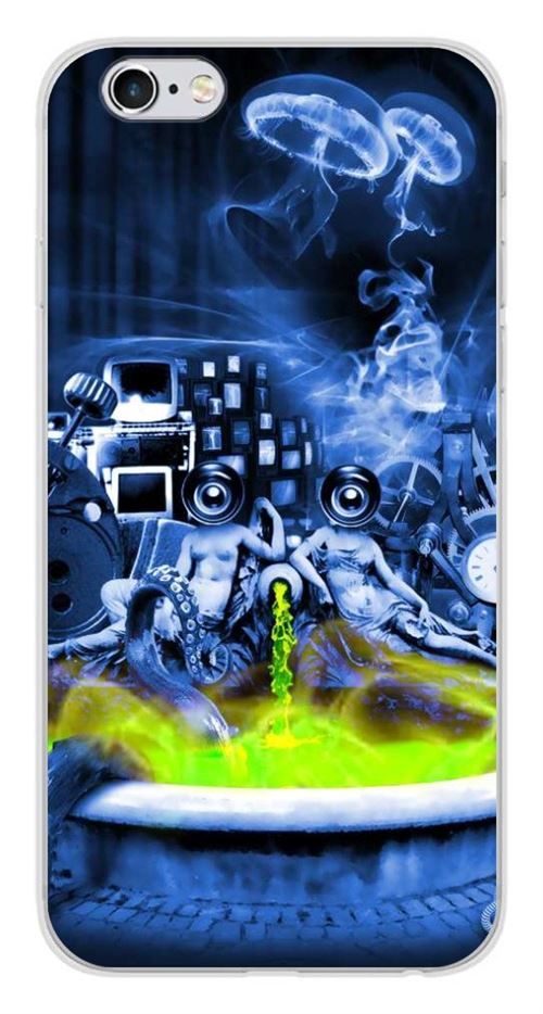 Coque en silicone imprimée compatible iPhone 6 Plus iPhone 6S Plus Fontaine