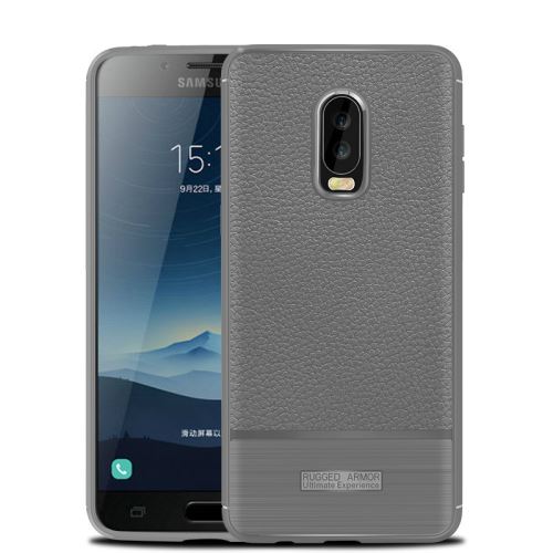 Etui Coque de protection antichoc souple pour Samsung Galaxy C8 - Gris