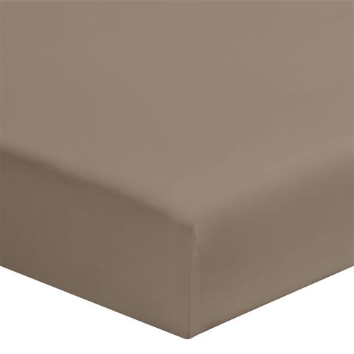 Drap Housse Taupe 100 Coton Biologique Bonnet 30 Cm 140x200 Achat Prix Fnac