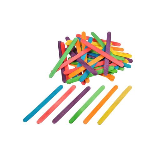 Paris Prix - Lot De 100 Bâtonnets En Bois taryn 11cm Multicolore