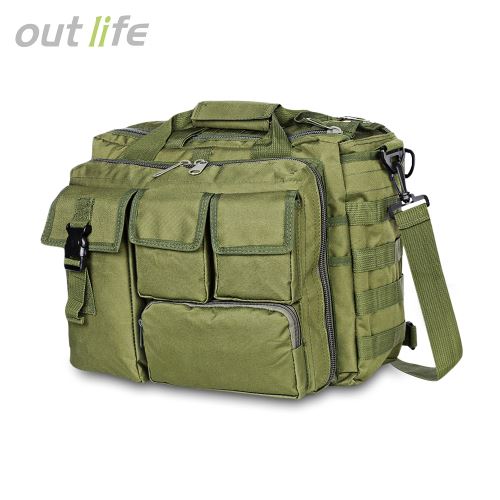 Outlife Outdoor Tablet Package Sac de messager tactique Sac à main camouflage imperméable militaire Armée verte