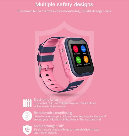 1 4 etanche IP67 4G Kids Smart Watch Support Bluetooth Connect Pink AC2182 Montre connectee Achat prix fnac