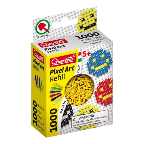 Quercetti Pixel Art aanvuldoos jaune diamètre 4 mm 1000 pcs