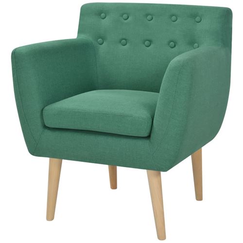 vidaXL Fauteuil Tissu 67 x 59 x 77 cm Vert
