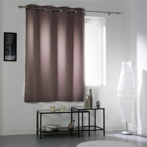 Douceur d'intérieur 1604447 cocoon rideau avec oeillets occultant polyester taupe 140 x 180 x 180 cm