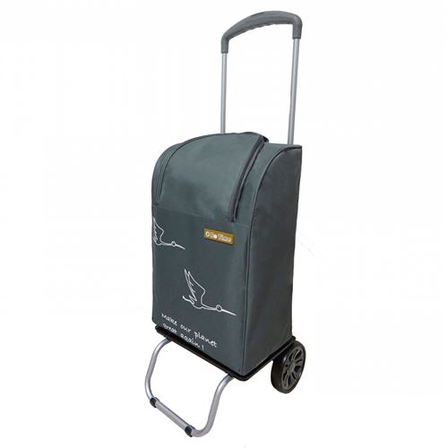 Chariot de courses 2 ou 6 roues 40L/25kg avec poignée télescopique et fermeture éclair (2 roues) - nombrederoues : 2 roues
